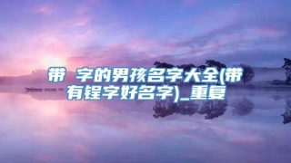 带偲字的男孩名字大全(带有锃字好名字)_重复