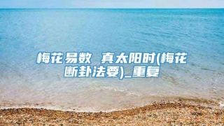 梅花易数 真太阳时(梅花断卦法要)_重复