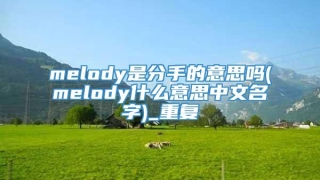 melody是分手的意思吗(melody什么意思中文名字)_重复