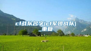 cf战队名字(cf军团战队)_重复