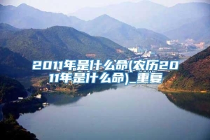 2011年是什么命(农历2011年是什么命)_重复