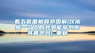 看五官面相算命图解(仅依据一个人的外貌能够判断其善恶吗)_重复