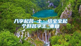 八字起名 土：给宝宝起个好名字王_重复