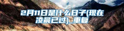 2月11日是什么日子(现在凌晨已过)_重复