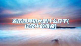 农历四月初六是什么日子(记忆中的母亲)