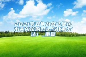 2021辛丑年九宫飞星风水吉凶位的旺运与化解方法！_重复