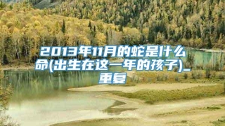 2013年11月的蛇是什么命(出生在这一年的孩子)_重复