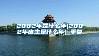 2002年是什么年(2002年出生是什么年)_重复