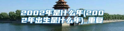 2002年是什么年(2002年出生是什么年)_重复
