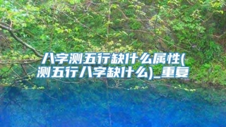 八字测五行缺什么属性(测五行八字缺什么)_重复