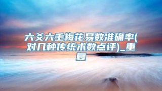 六爻六壬梅花易数准确率(对几种传统术数点评)_重复