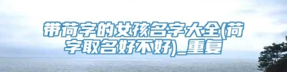 带荷字的女孩名字大全(荷字取名好不好)_重复