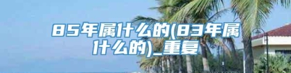 85年属什么的(83年属什么的)_重复