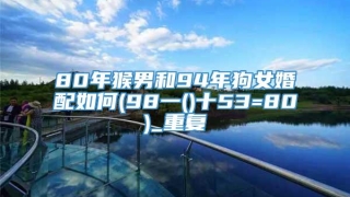 80年猴男和94年狗女婚配如何(98一()十53=80)_重复