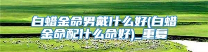 白蜡金命男戴什么好(白蜡金命配什么命好)_重复