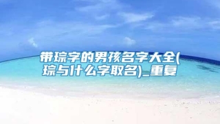 带琮字的男孩名字大全(琮与什么字取名)_重复