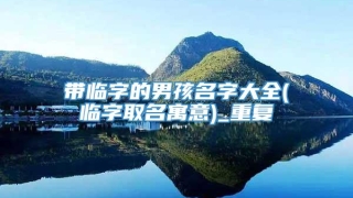 带临字的男孩名字大全(临字取名寓意)_重复