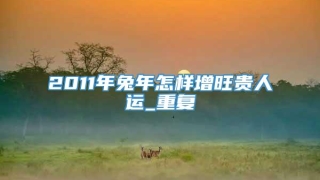 2011年兔年怎样增旺贵人运_重复