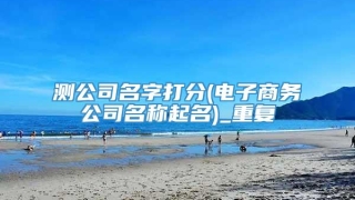 测公司名字打分(电子商务公司名称起名)_重复