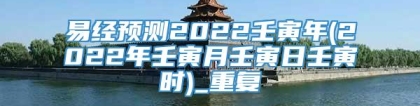 易经预测2022壬寅年(2022年壬寅月壬寅日壬寅时)_重复