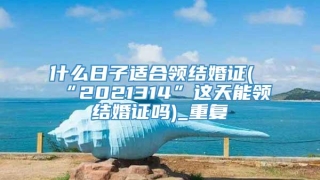 什么日子适合领结婚证(“2021314”这天能领结婚证吗)_重复