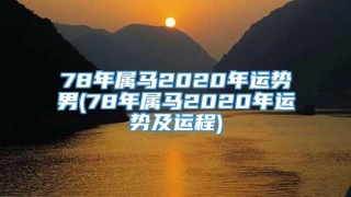 78年属马2020年运势男(78年属马2020年运势及运程)