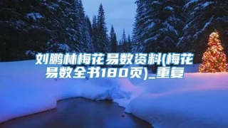 刘鹏林梅花易数资料(梅花易数全书180页)_重复