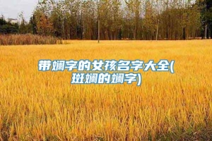 带斓字的女孩名字大全(斑斓的斓字)