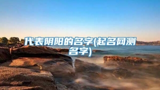 代表阴阳的名字(起名网测名字)