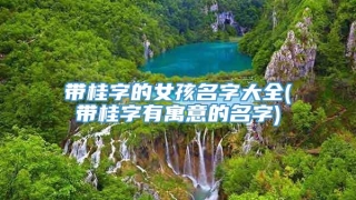 带桂字的女孩名字大全(带桂字有寓意的名字)