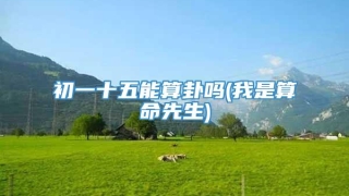 初一十五能算卦吗(我是算命先生)