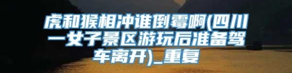 虎和猴相冲谁倒霉啊(四川一女子景区游玩后准备驾车离开)_重复
