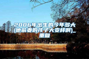 2006年出生的今年多大(他前妻的孩子大变样啊)_重复