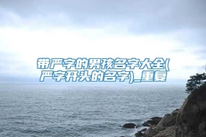 带严字的男孩名字大全(严字开头的名字)_重复