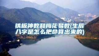 铁板神数和梅花易数(生辰八字是怎么把命算出来的)