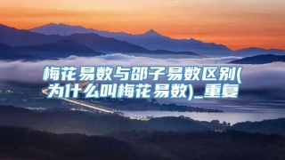 梅花易数与邵子易数区别(为什么叫梅花易数)_重复