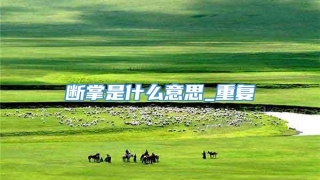 断掌是什么意思_重复