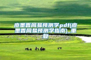 廖墨香周易预测学pdf(廖墨香周易预测学指南)_重复