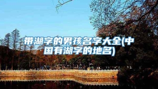 带湖字的男孩名字大全(中国有湖字的地名)