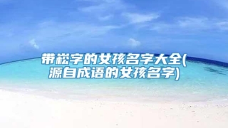 带崧字的女孩名字大全(源自成语的女孩名字)