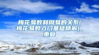 梅花易数和周易的关系(梅花易数入门基础精解)_重复