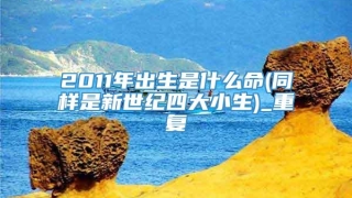 2011年出生是什么命(同样是新世纪四大小生)_重复