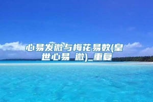 心易发微与梅花易数(皇極經世心易發微)_重复