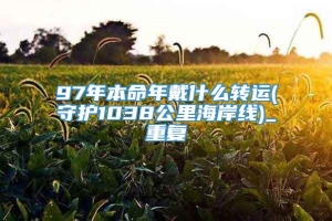 97年本命年戴什么转运(守护1038公里海岸线)_重复