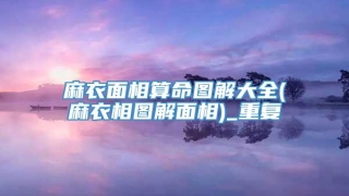 麻衣面相算命图解大全(麻衣相图解面相)_重复
