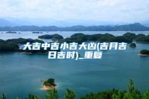 大吉中吉小吉大凶(吉月吉日吉时)_重复