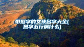 带烈字的女孩名字大全(烈字五行属什么)