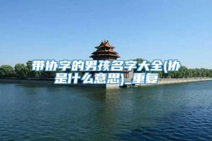 带协字的男孩名字大全(协是什么意思)_重复