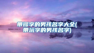 带锷字的男孩名字大全(带沅字的男孩名字)