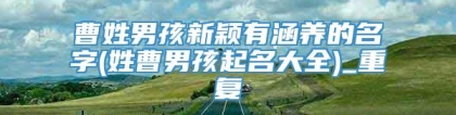 曹姓男孩新颖有涵养的名字(姓曹男孩起名大全)_重复